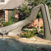 Vortex Full Tube Pool Slide with Staircase